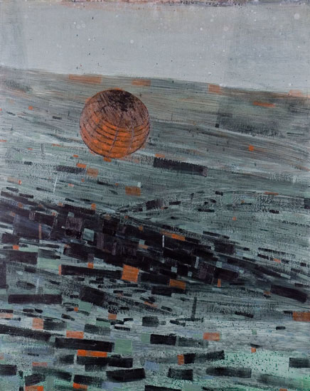 Afloat, 2008, oil on canvas, 45 x 36 inches