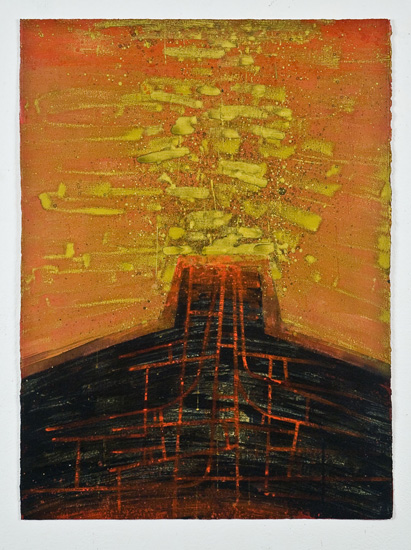 D-743, 2013, mixed media on paper, 30 x 22 inches