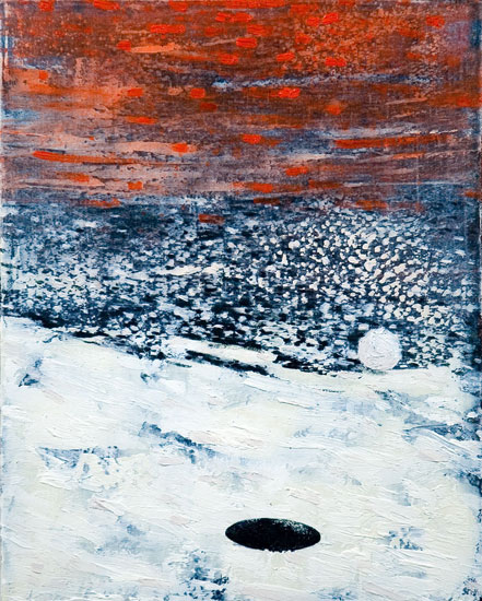 Heading South, 2008, oil on canvas, 15 x 12 inches