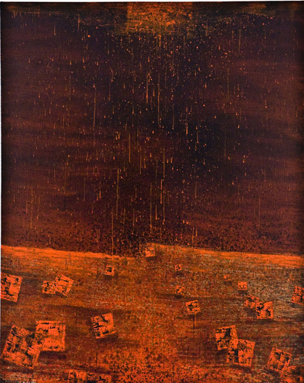 Red Rain, 2011, oil on canvas, 45 x 35 inches