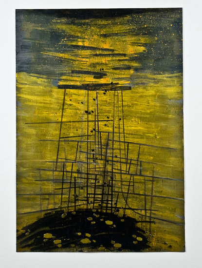 D-782, 2014, mixed media on paper, 44 x 30 inches
